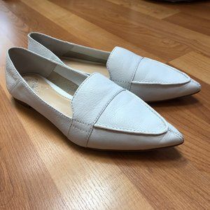 Vince Camuto Maita Pointed Toe Flats, White, sz 8